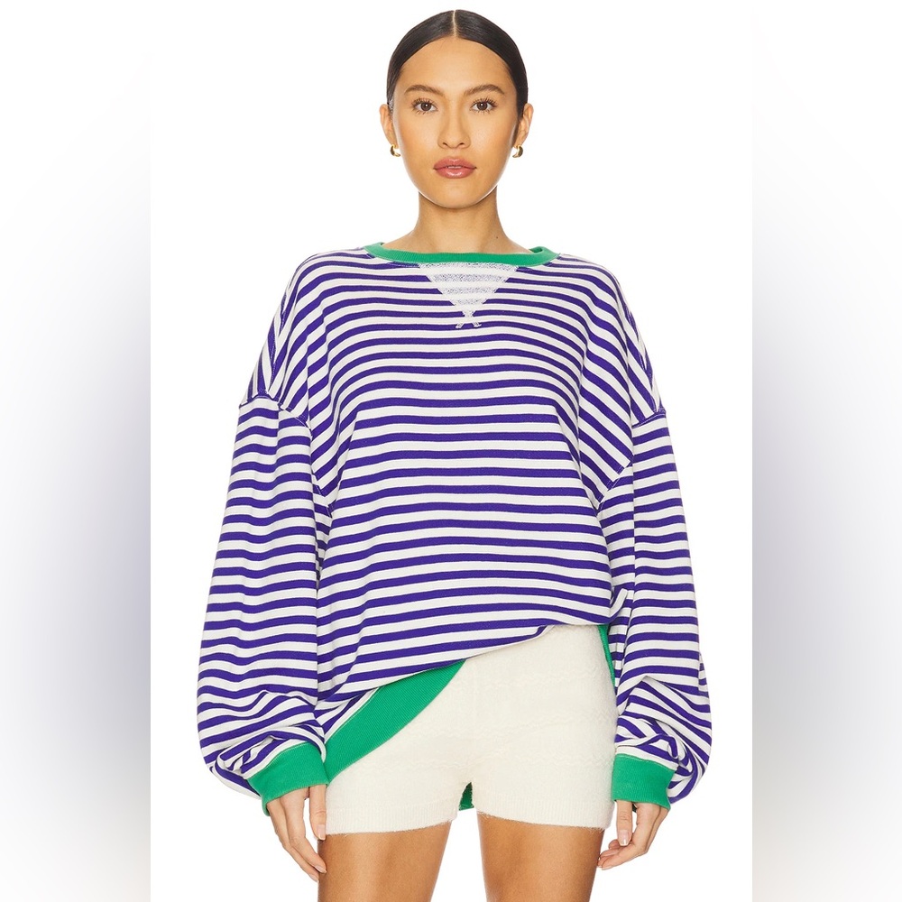 Free People Classic Striped Crew, size Small
